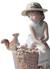 Hello Little Squirrel! Girl Figurine